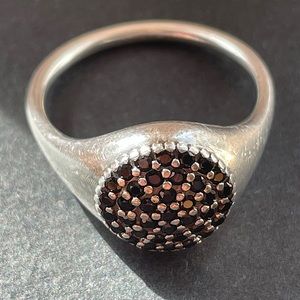 Pandora One Pod Black Crystal Ring, style 190888NCK size 54